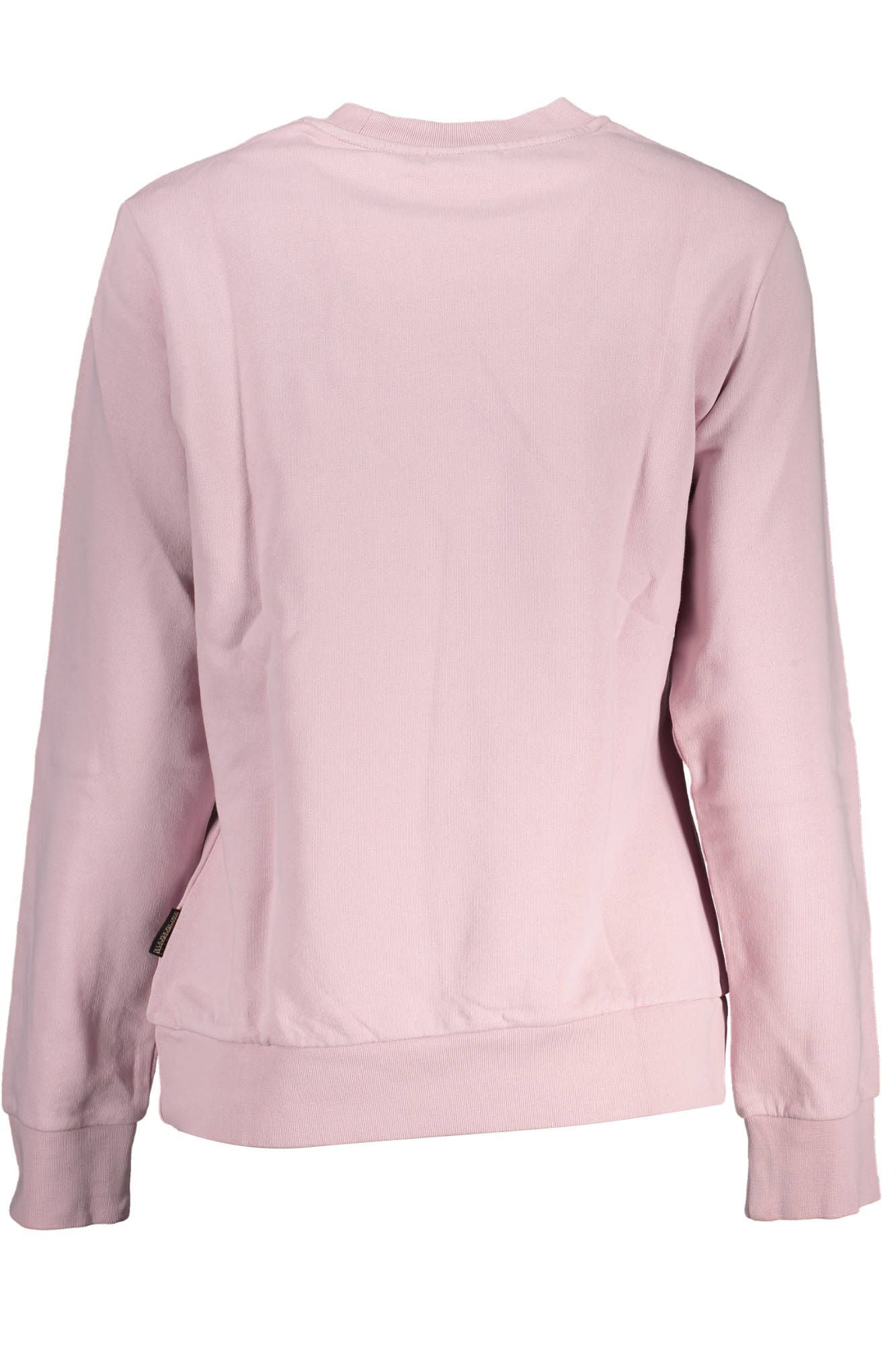 Napapijri Pink Cotton Crew Neck Embroidered Sweatshirt