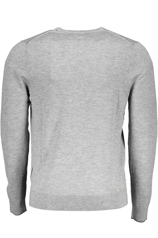 Napapijri Elegant Woolen Gray Sweater for Men