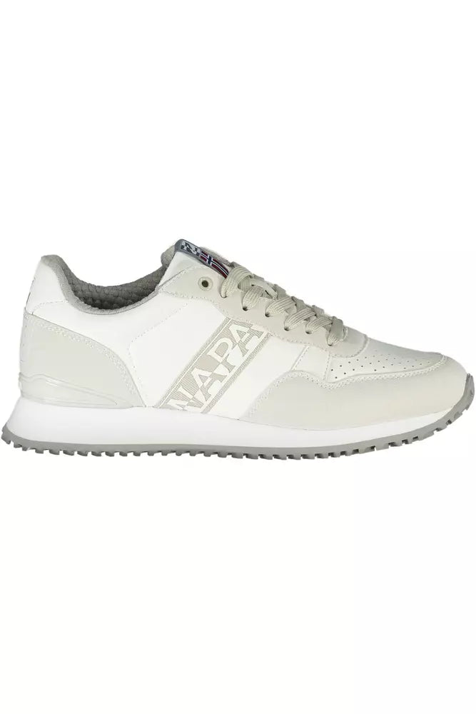 Napapijri Sleek White Sneakers with Logo Detail