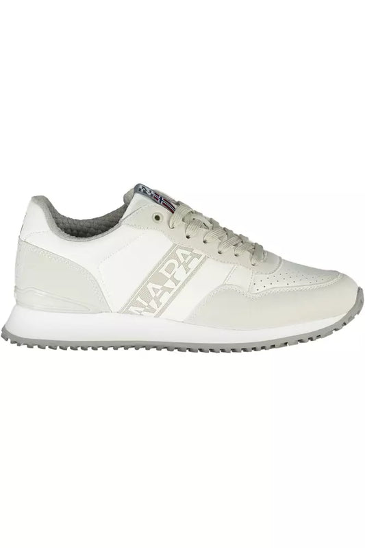 Napapijri Sleek White Sneakers with Logo Detail