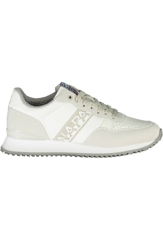 Napapijri Sleek White Lace-up Sports Sneakers