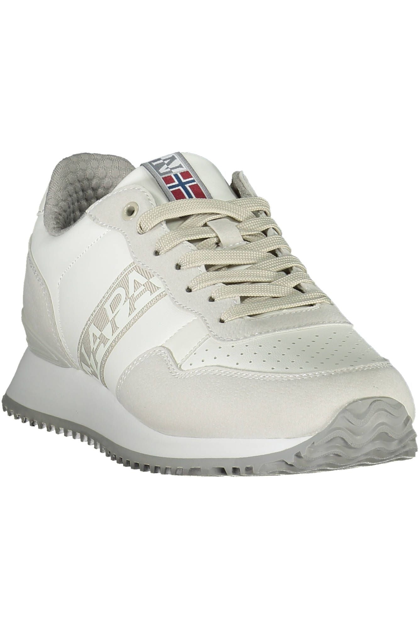 Napapijri Sleek White Lace-up Sports Sneakers