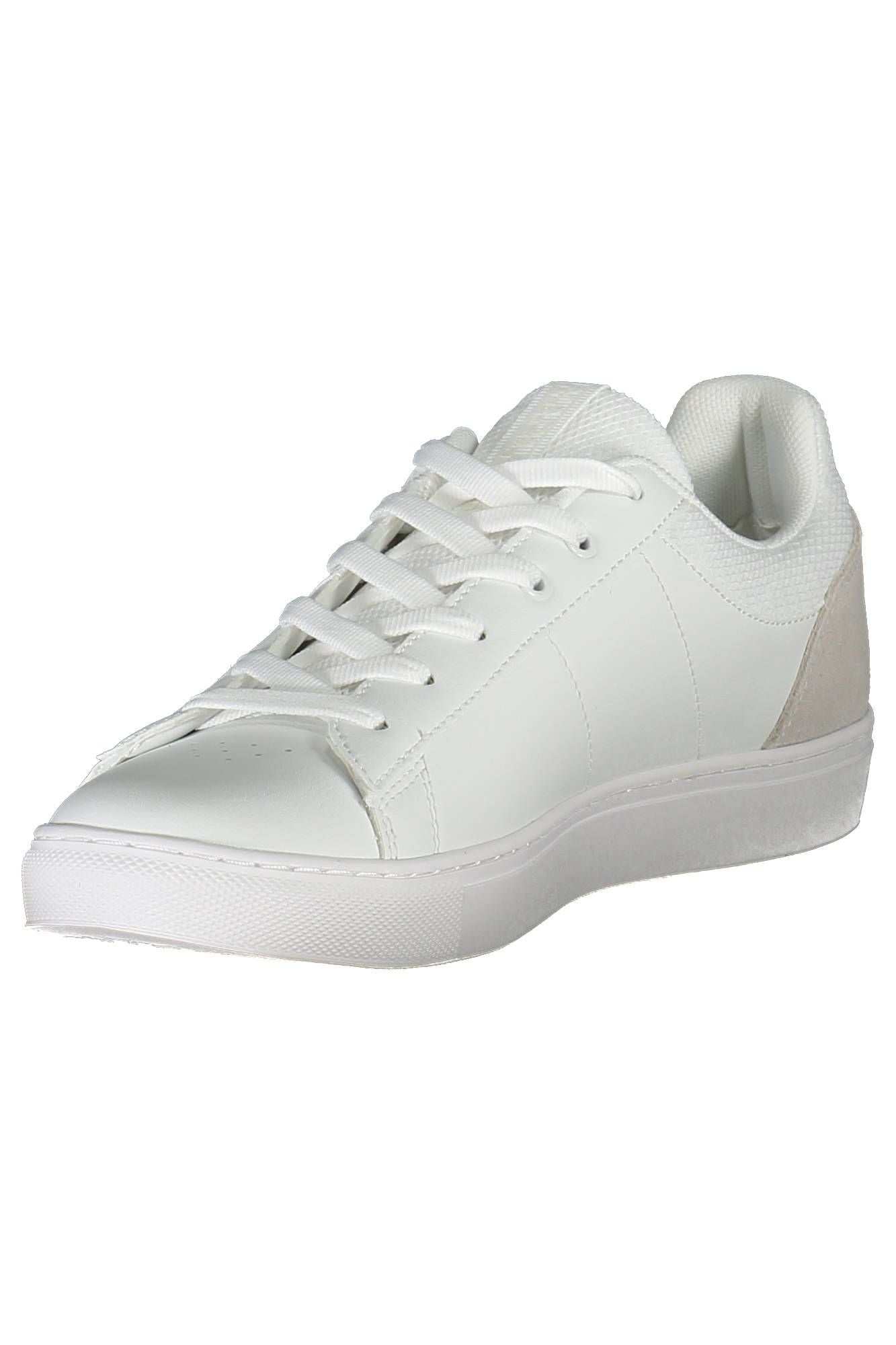 Napapijri White Lace-Up Sports Sneakers with Logo Accent