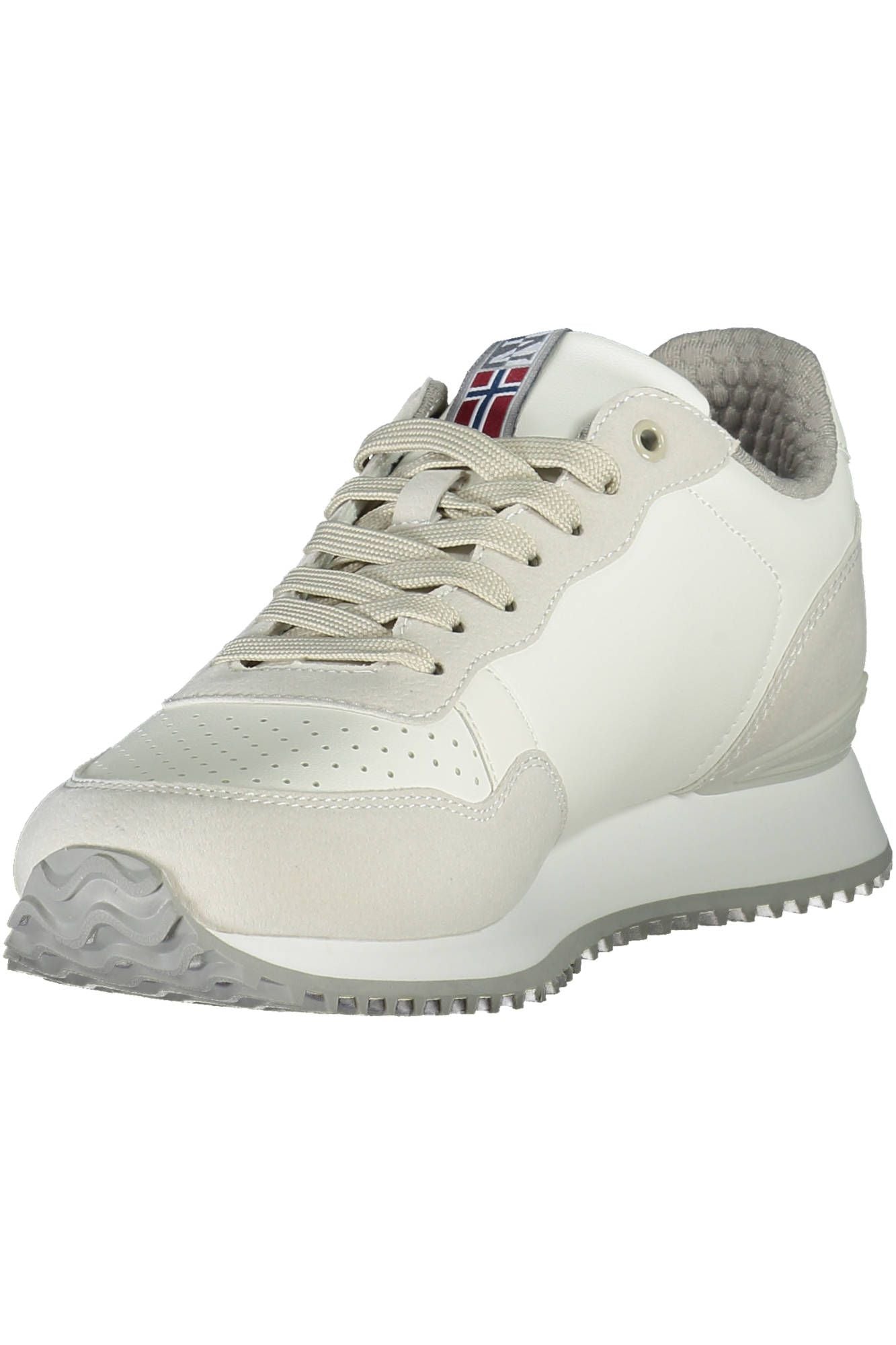 Napapijri Sleek White Lace-up Sports Sneakers