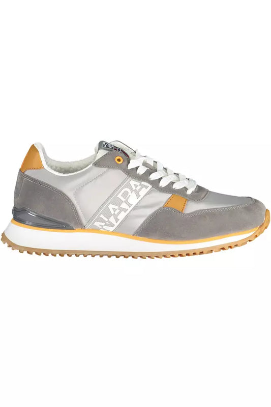 Napapijri Sleek Gray Lace-Up Sporty Sneakers