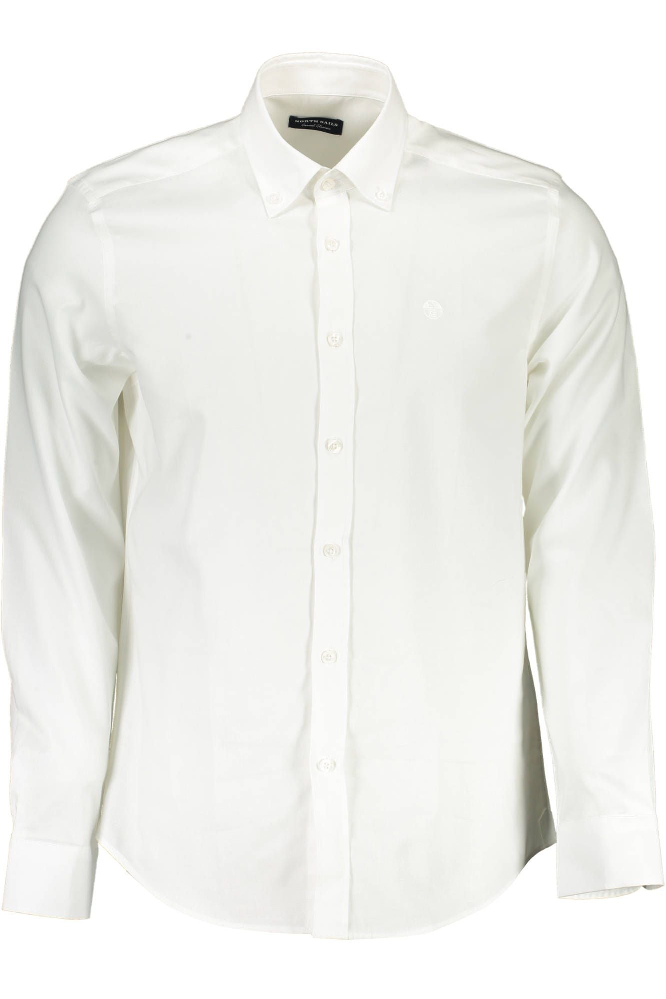 North Sails Crisp White Cotton Long-Sleeved Button-Down Shirt