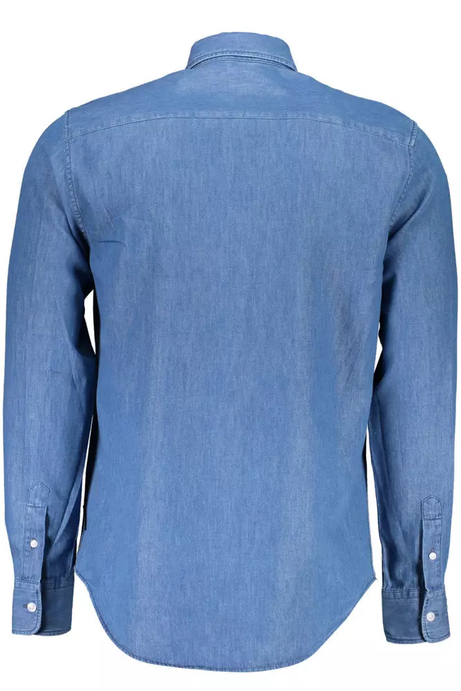 North Sails Elegant Blue Long-Sleeved Regular Fit Shirt