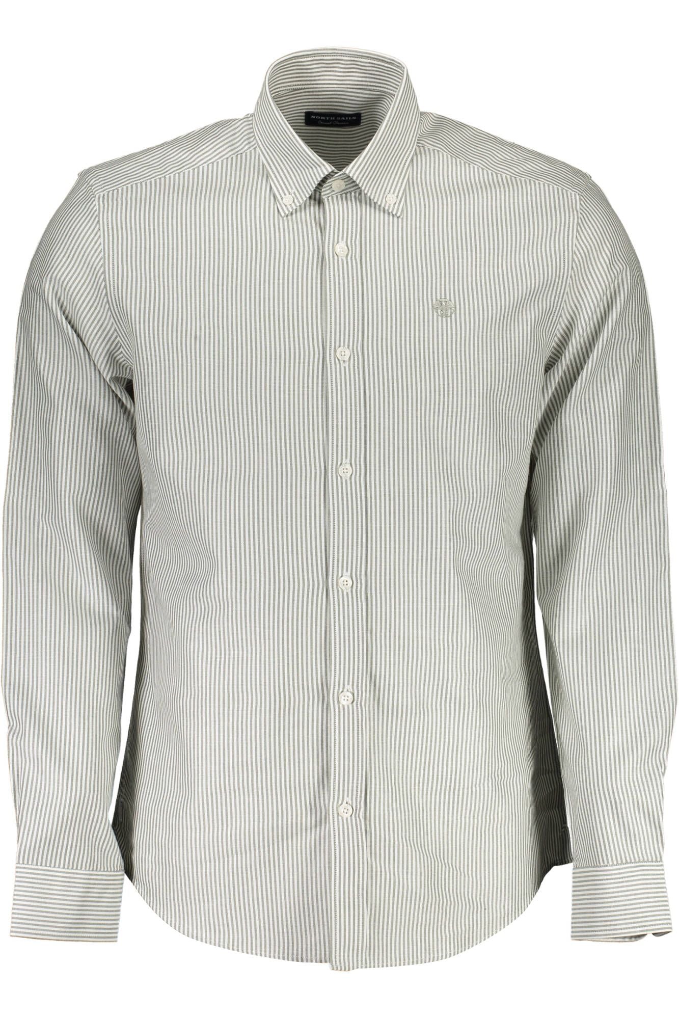 North Sails Chic Gray Button-Down Long Sleeve Shirt