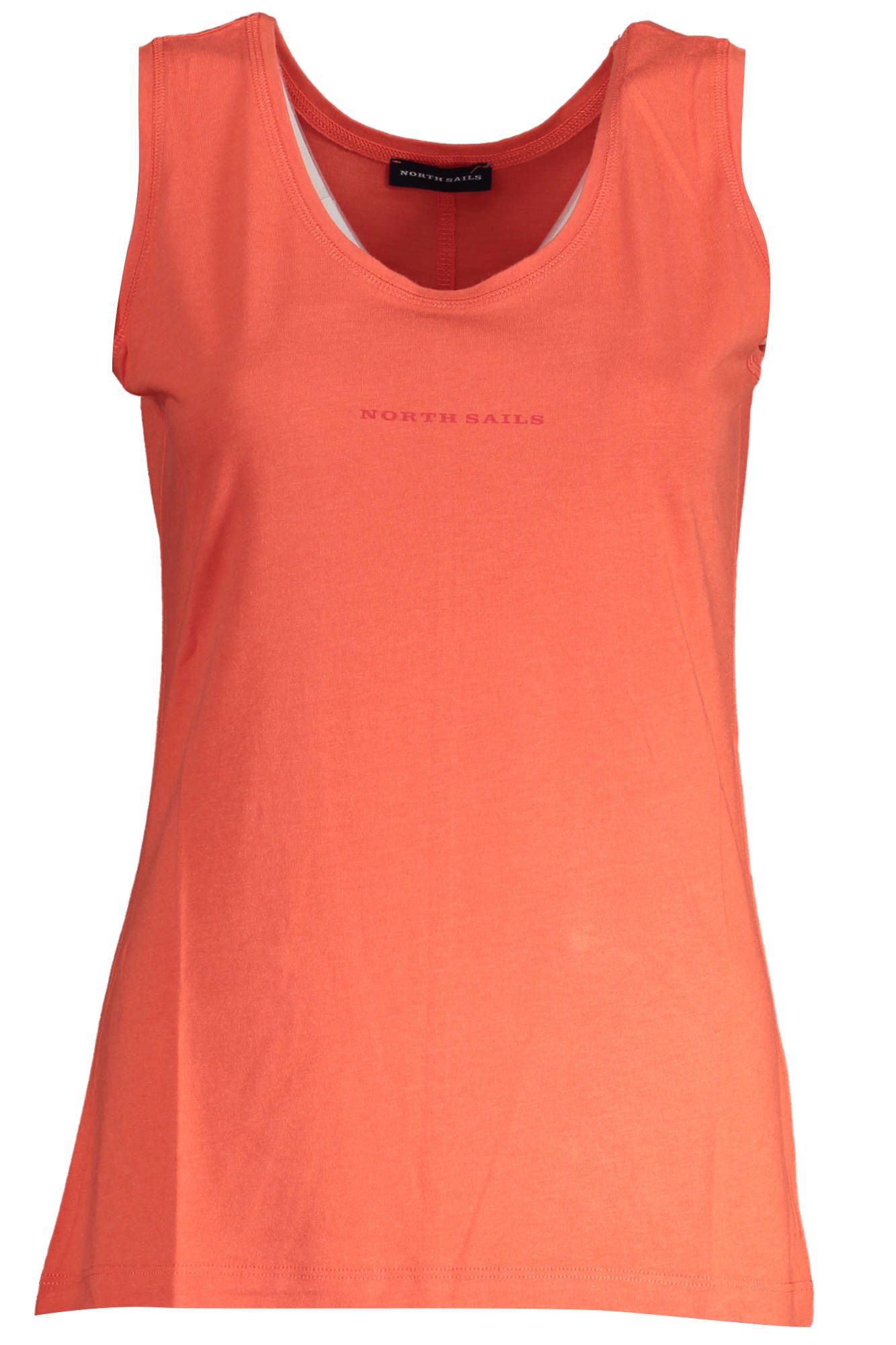 North Sails Eco-Chic Red Organic Tank Top with Logo Print