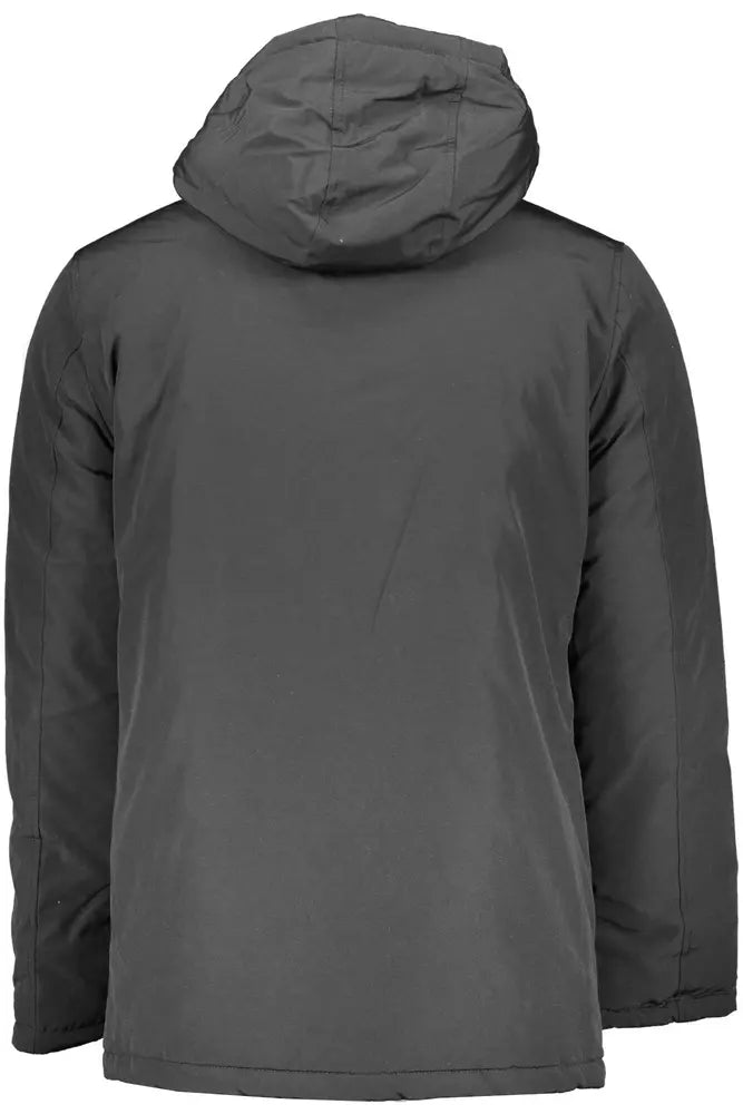 North Sails Sleek Hooded Long-Sleeve Jacket in Black