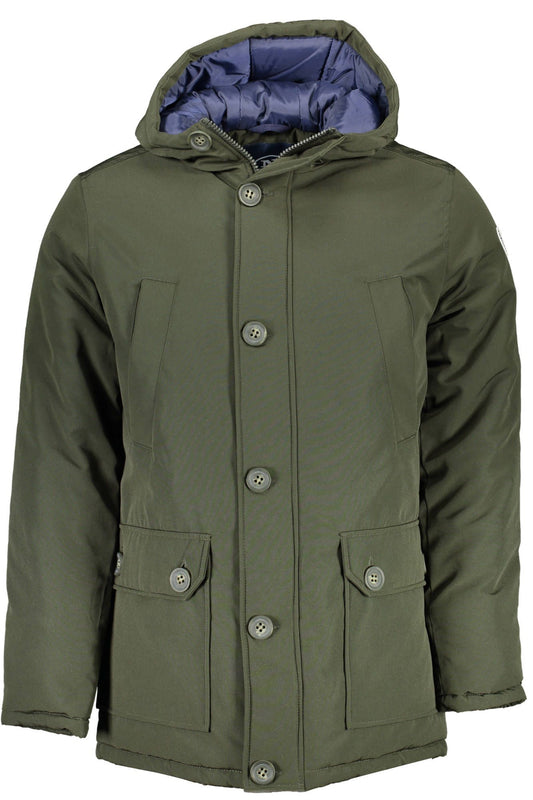 North Sails Green Cotton Parka with Ample Pockets