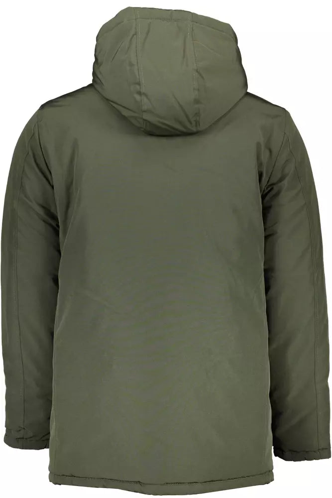 North Sails Green Padded Parka with Hood and Pockets