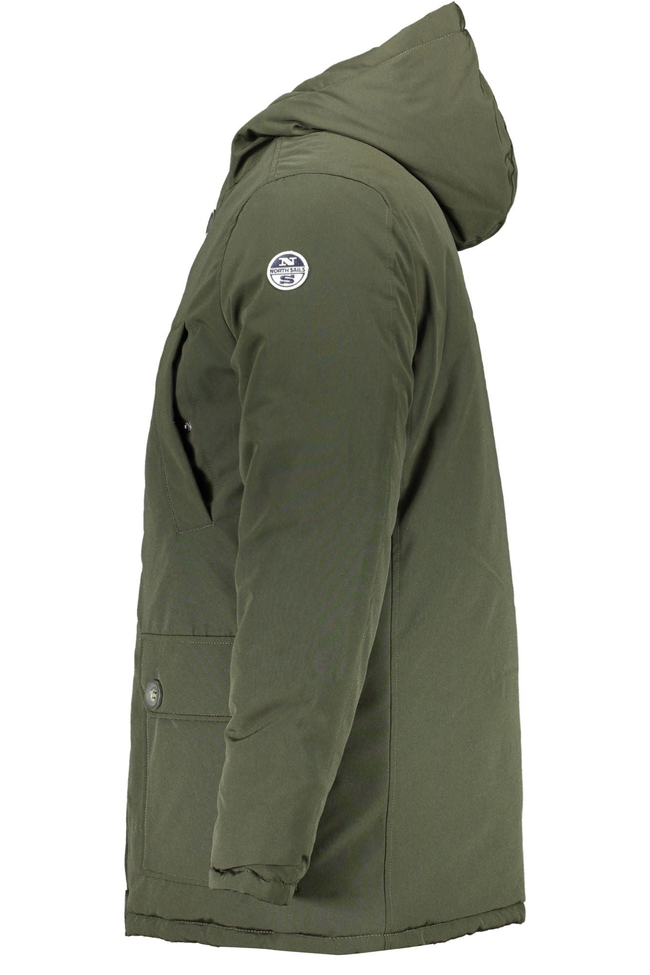 North Sails Green Cotton Parka with Ample Pockets