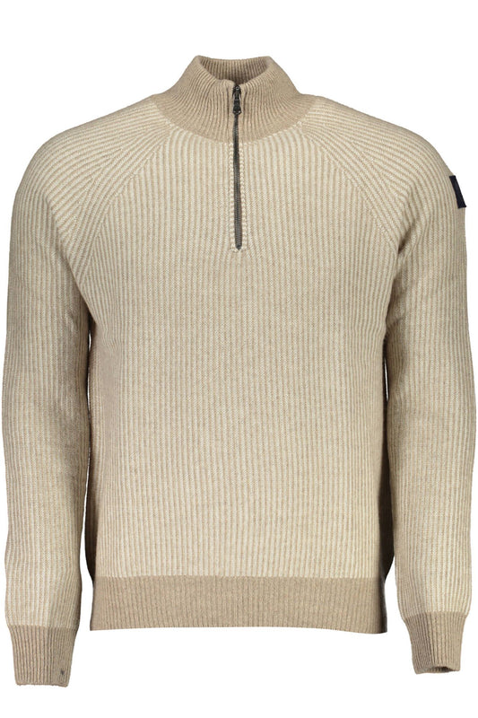 North Sails Beige Wool Blend Half-Zip Sweater