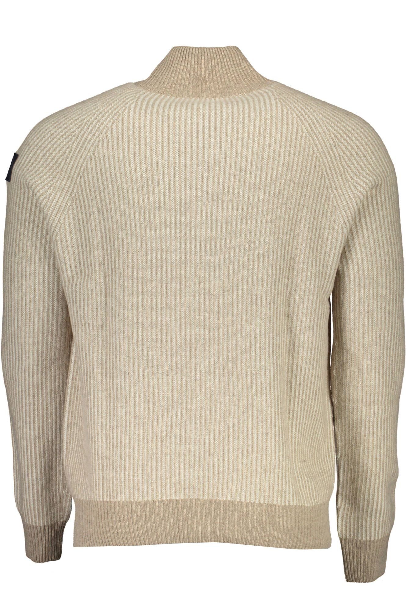 North Sails Beige Wool Blend Half-Zip Sweater