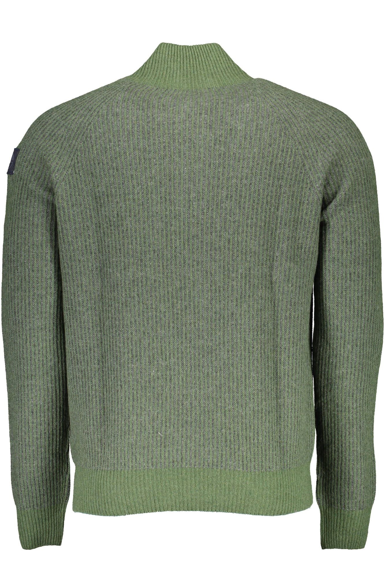 North Sails Green Wool-Blend Half-Zip Sweater