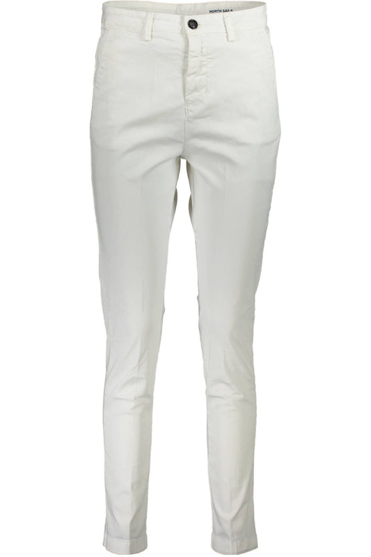 North Sails Chic White Organic Cotton Trousers