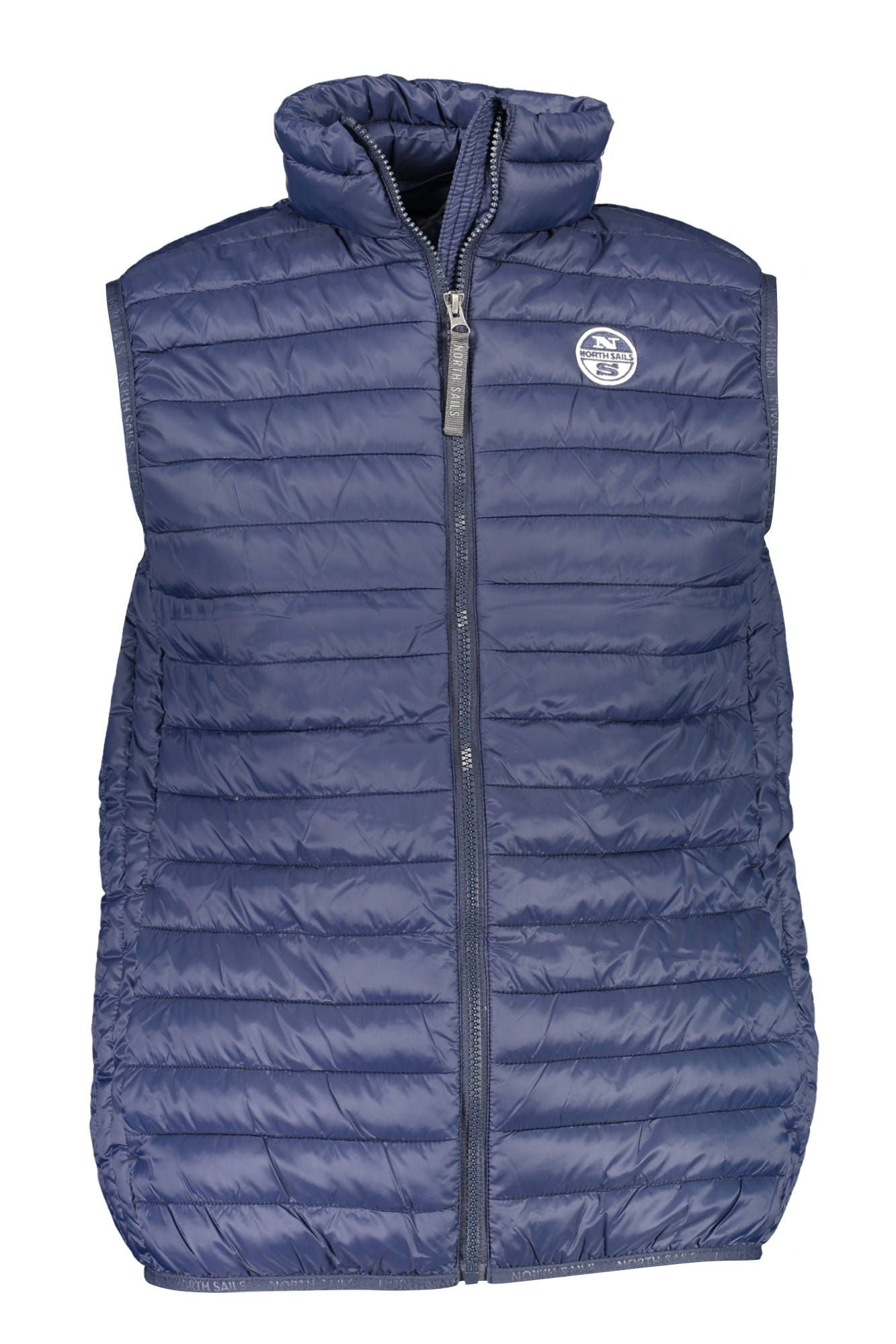 North Sails Sleek Sleeveless Blue Jacket with Zip Detail