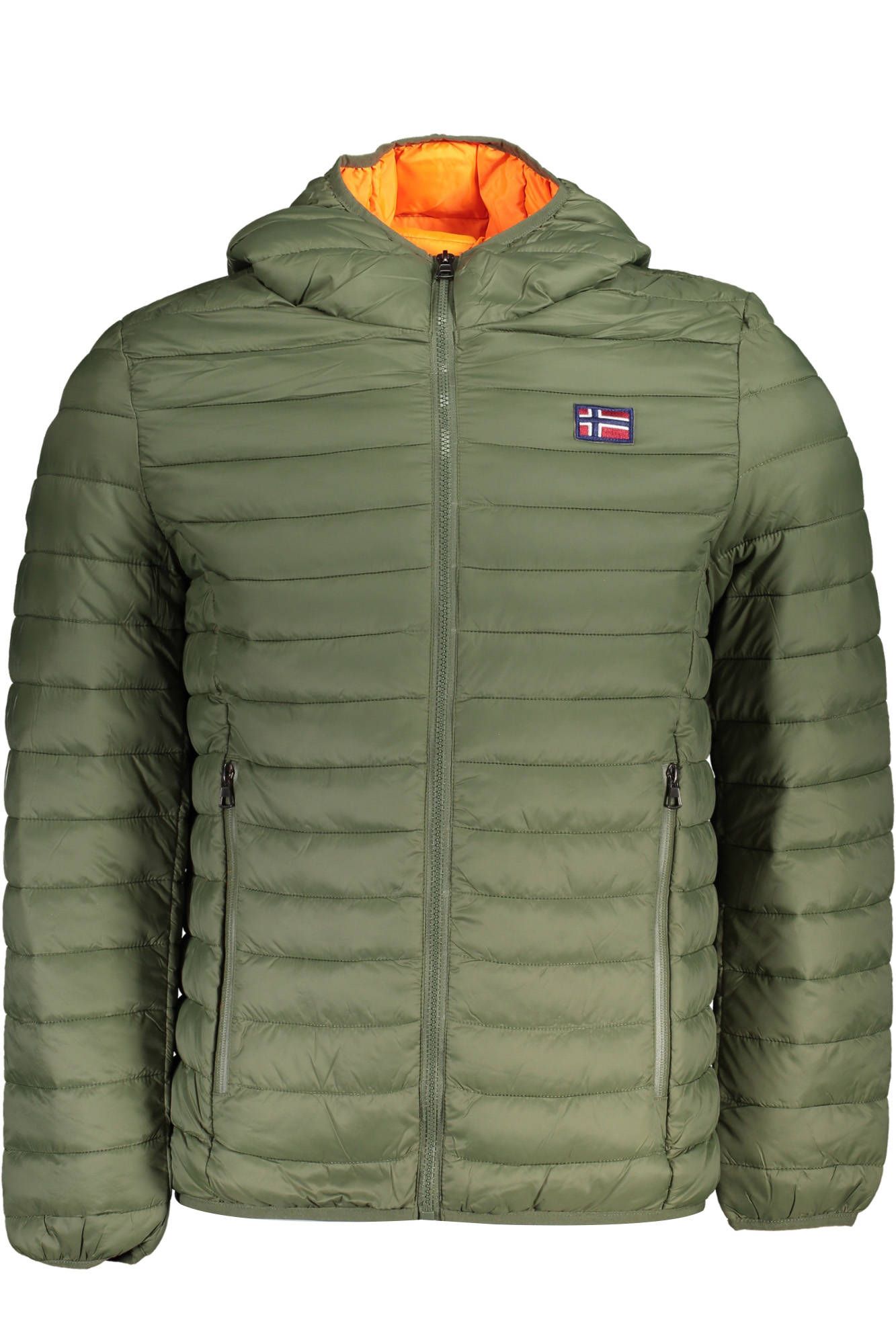 Norway 1963 Chic Hooded Long-Sleeve Green Jacket