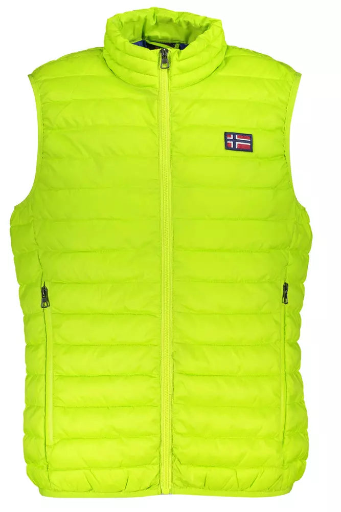 Norway 1963 Sleek Sleeveless Down Vest in Vibrant Yellow