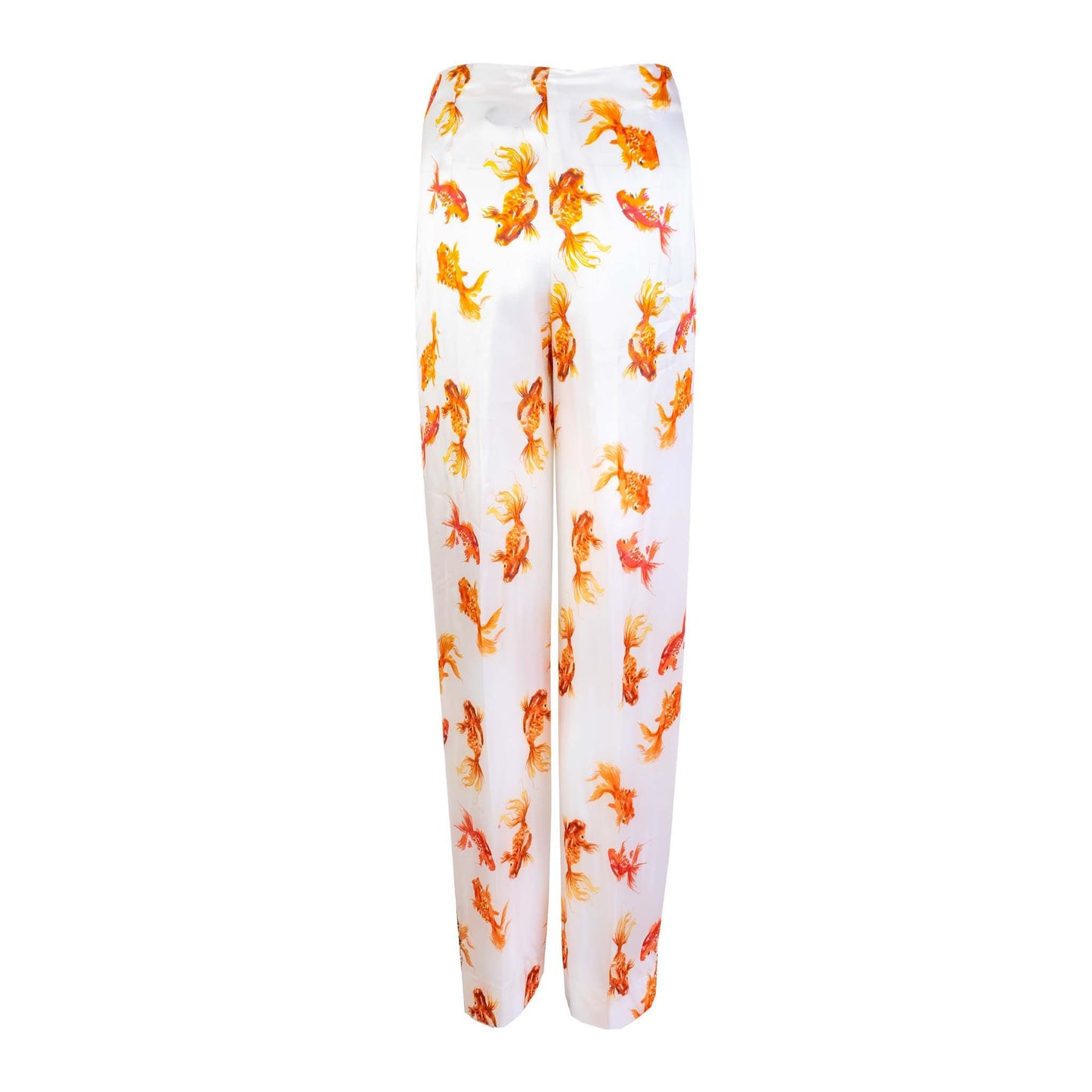 Elegant Wide-Leg Lardini Trousers in Orange