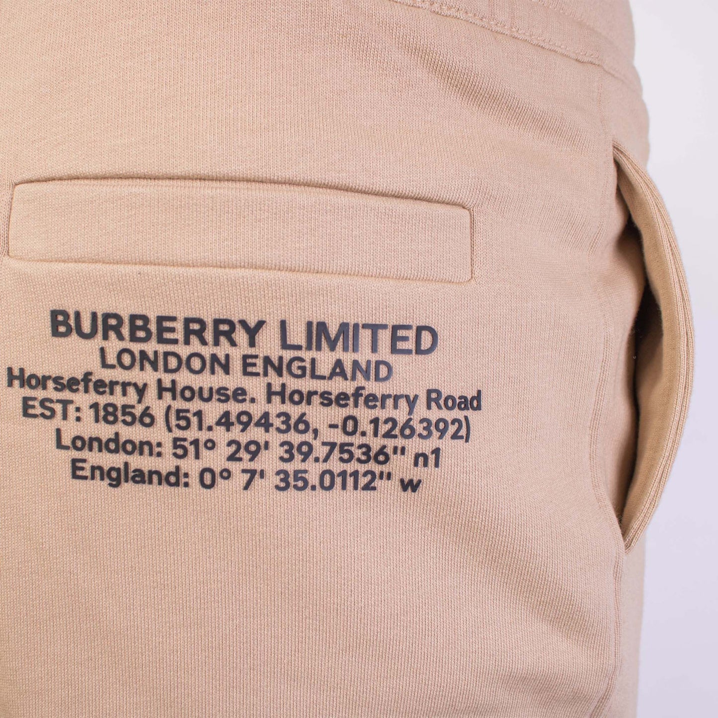 Burberry Elegant Beige Cotton Sweatshorts with Logo Detail