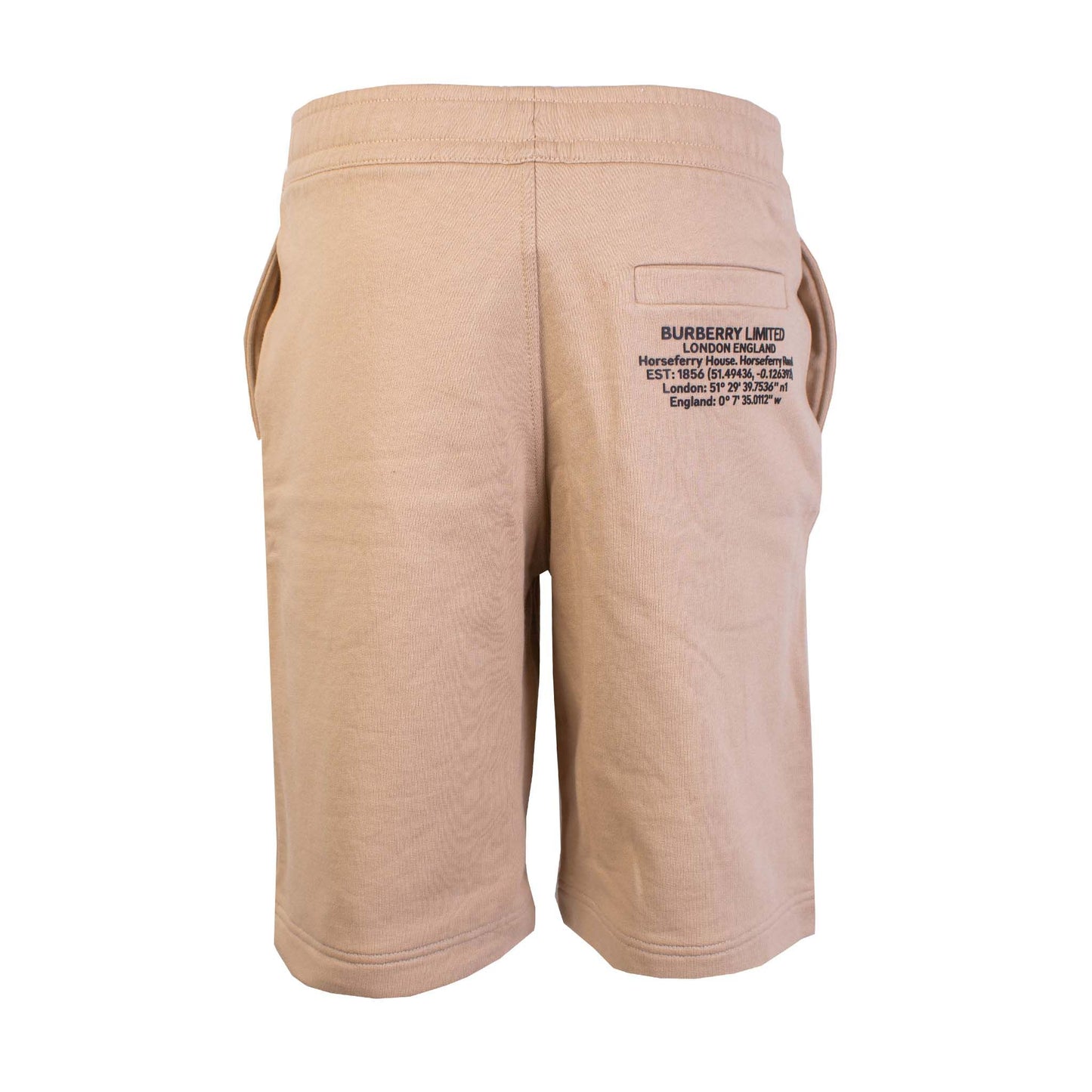 Burberry Elegant Beige Cotton Sweatshorts with Logo Detail