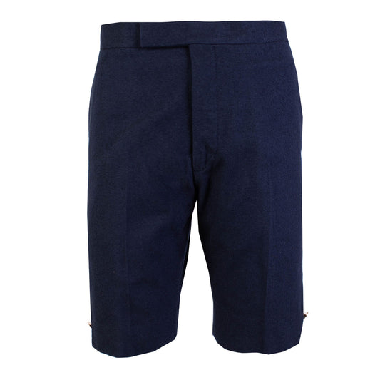 Thom Browne Elegant Navy Bermuda Shorts with Signature Stripes