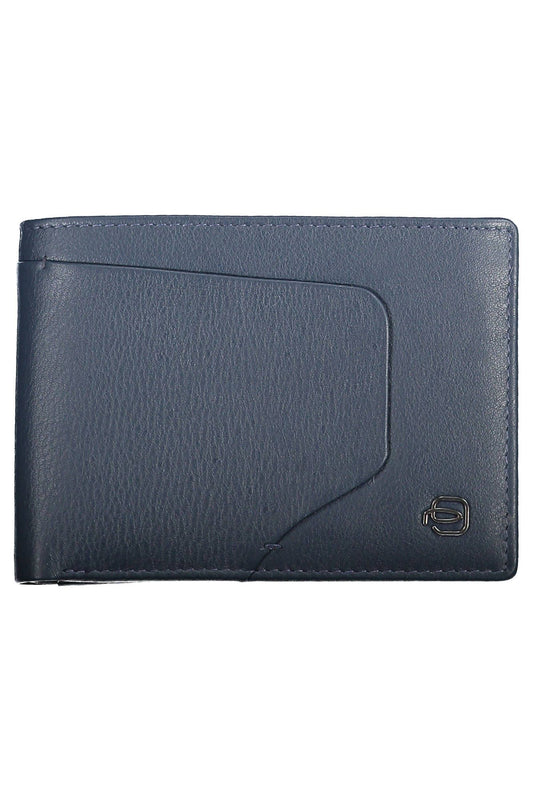 Piquadro Elegant Blue Leather Bifold Wallet with RFID Blocker