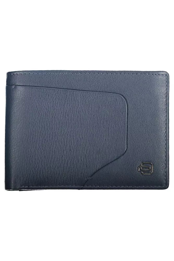 Piquadro Sleek Blue Leather Wallet with RFID Protection