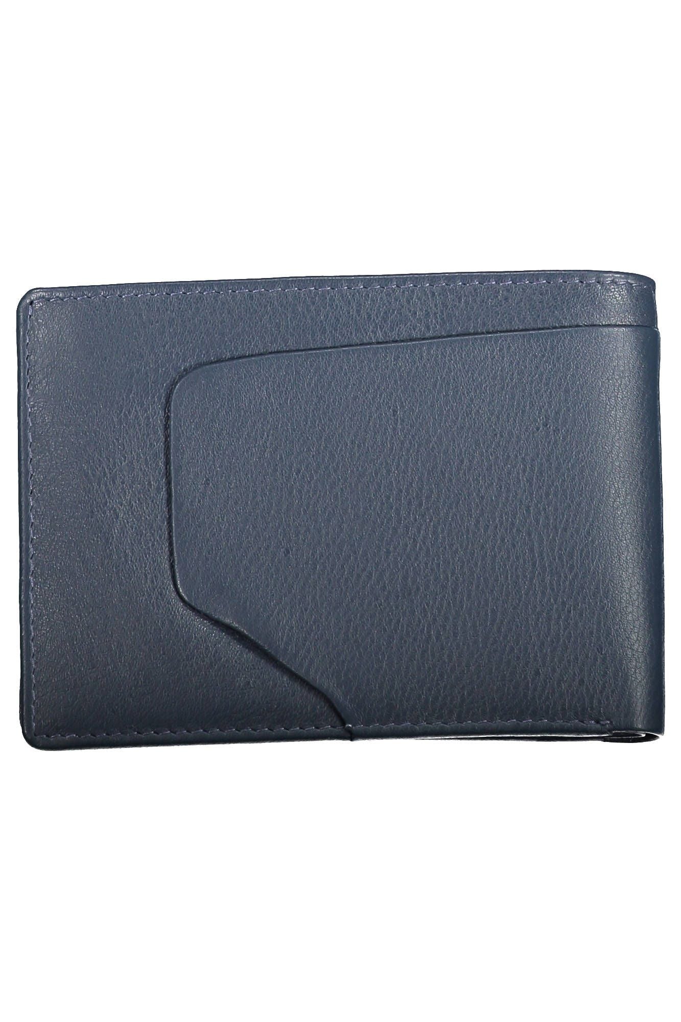 Piquadro Elegant Blue Leather Bifold Wallet with RFID Blocker