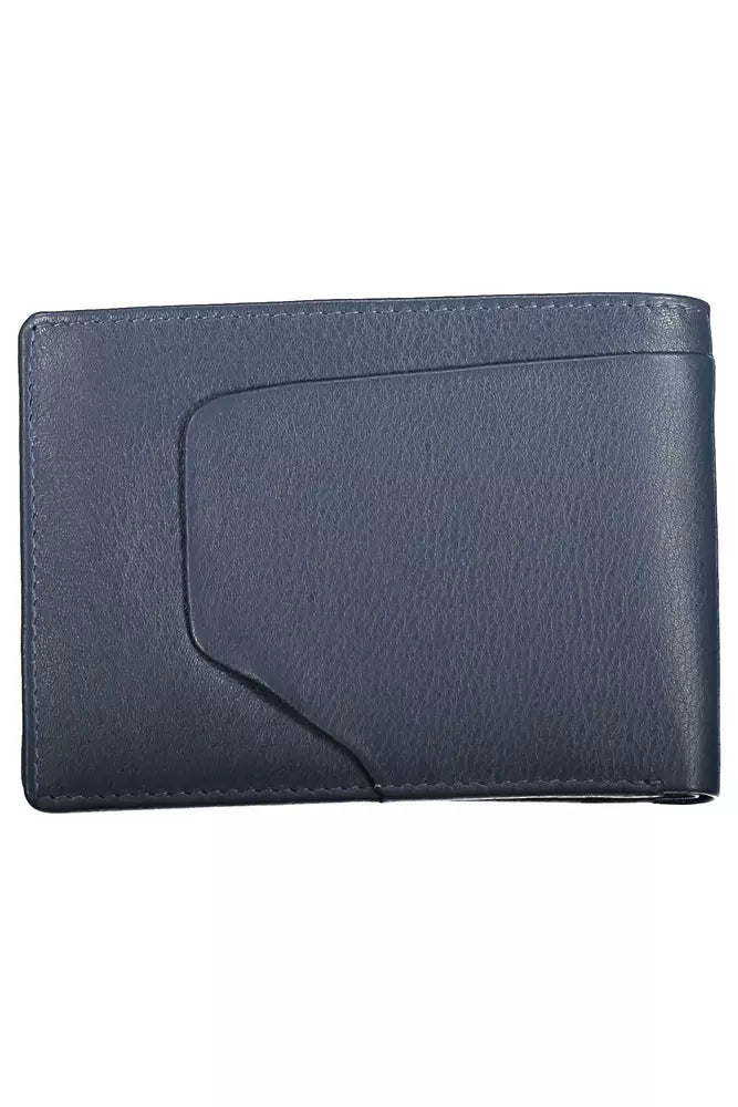 Piquadro Sleek Blue Leather Wallet with RFID Protection