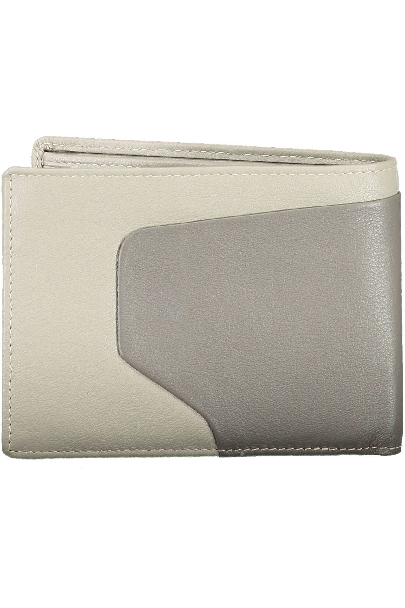 Piquadro Elegant Gray Leather Wallet with RFID Block