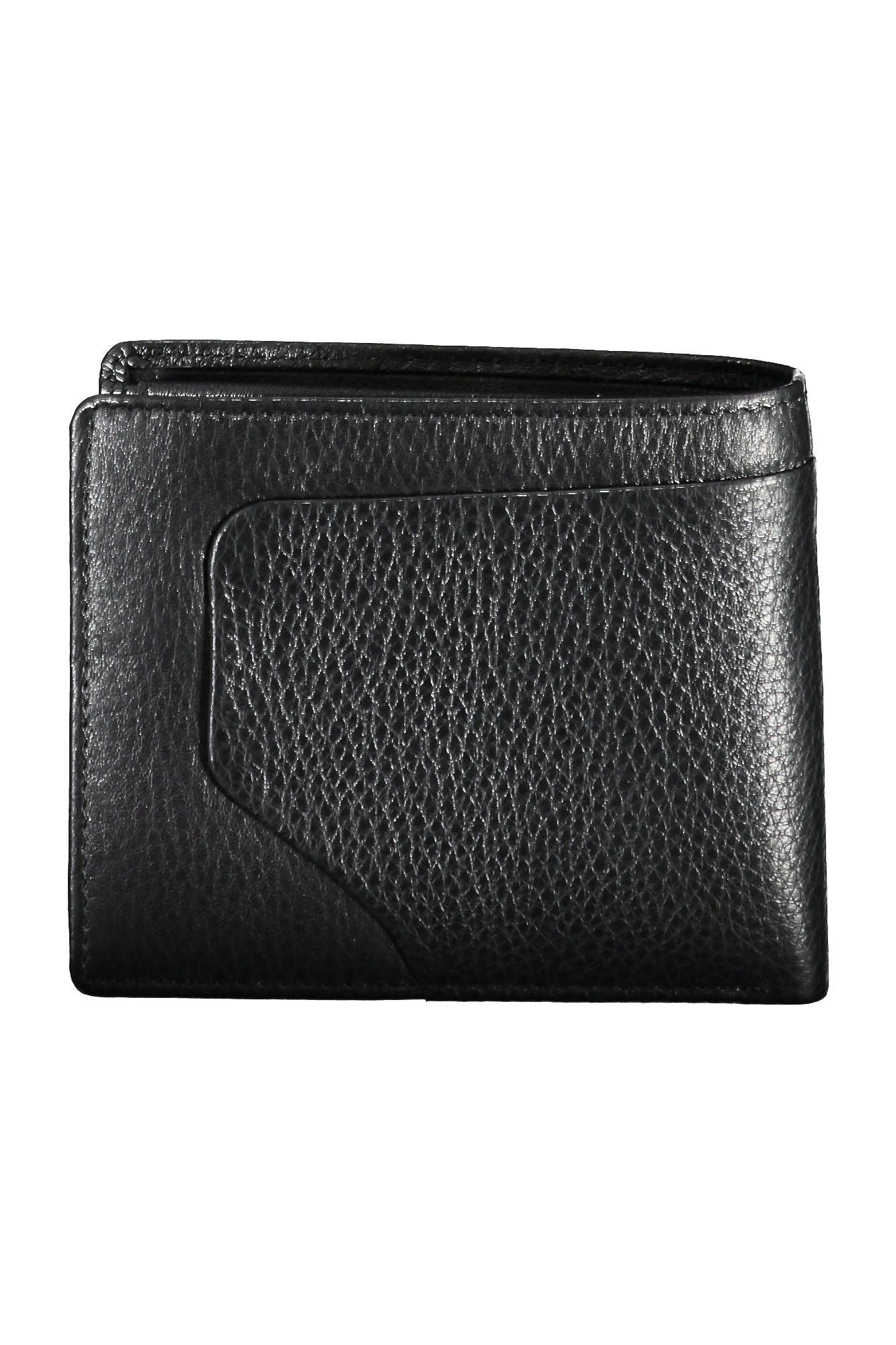 Piquadro Elegant Black Leather Dual-Compartment Wallet