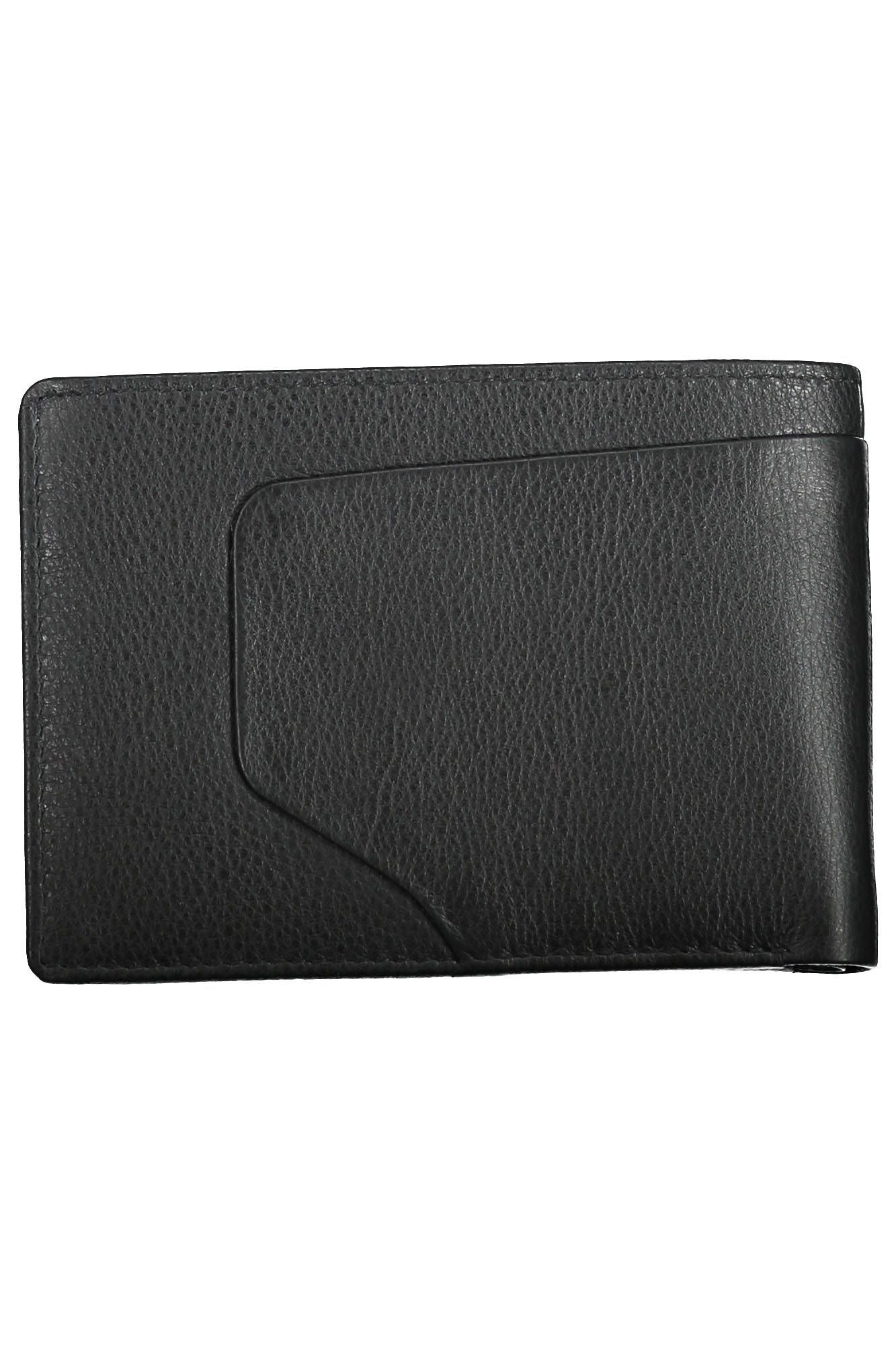 Piquadro Elegant Black Leather Dual-Compartment Wallet