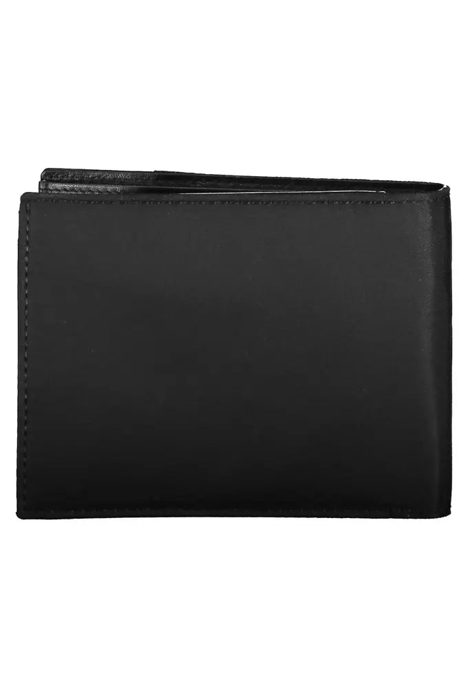 Piquadro Eco-Chic Contrast Detailed Black Wallet