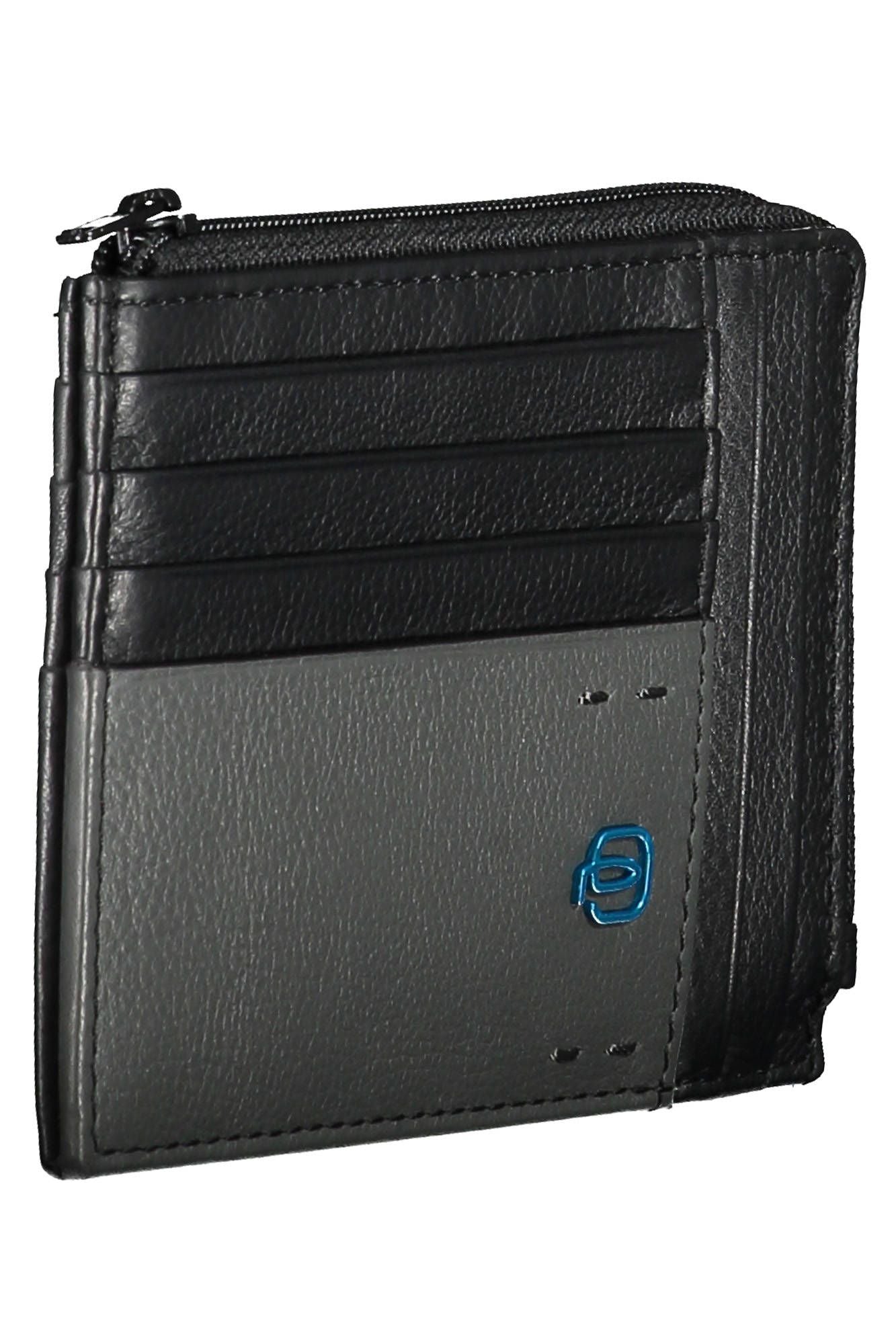 Piquadro Elegant Black Leather Dual-Compartment Wallet