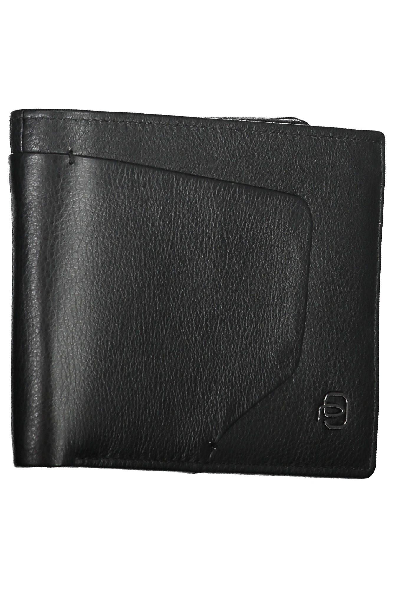 Piquadro Elegant Black Leather Dual-Compartment Wallet