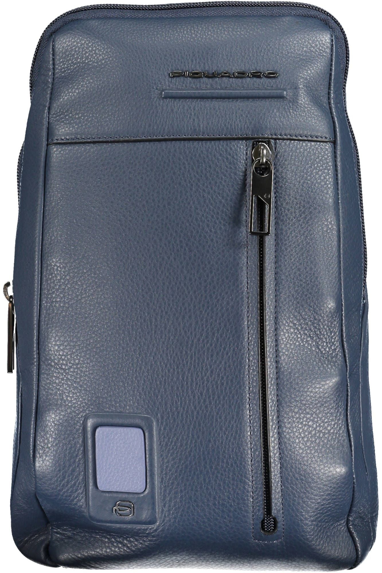 Piquadro Elegant Blue Leather Shoulder Strap Bag