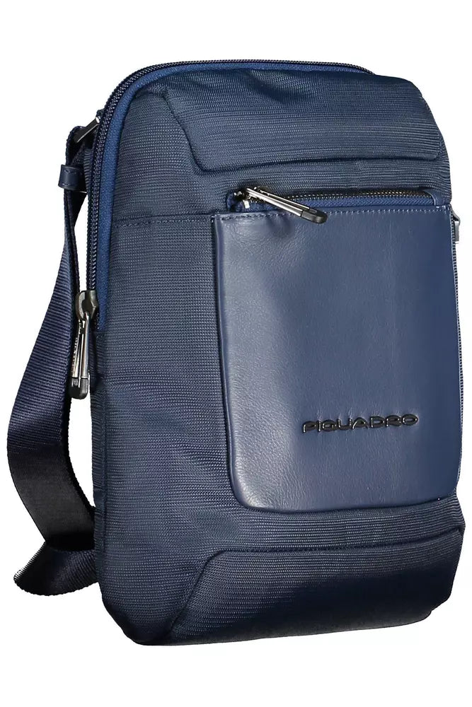 Piquadro Sleek Blue Eco-Conscious Shoulder Bag