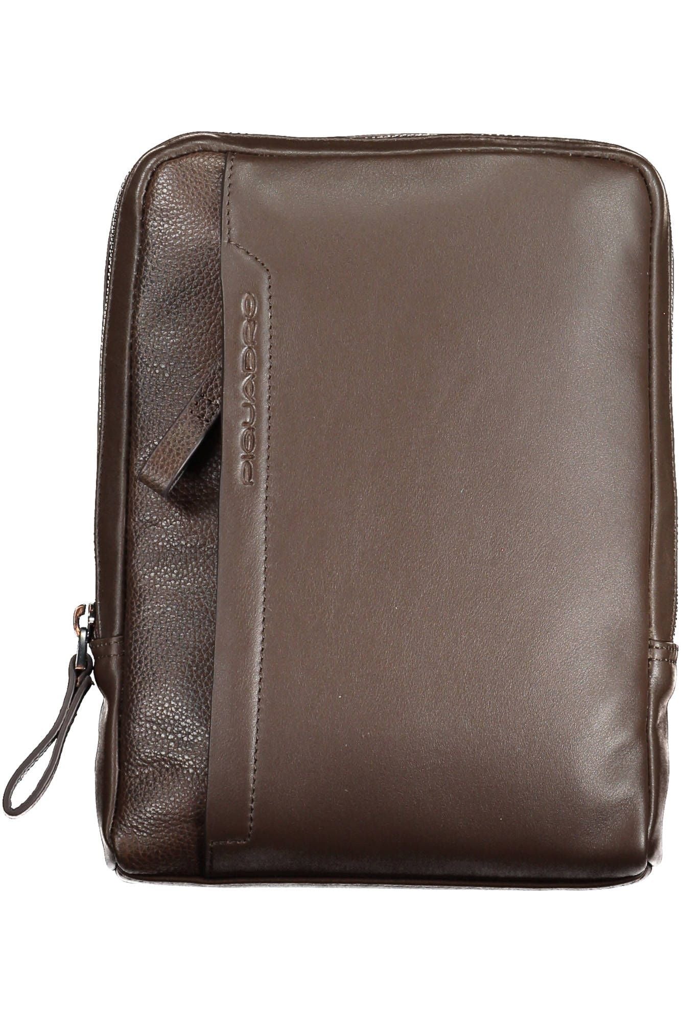 Piquadro Elegant Brown Leather Shoulder Bag with Contrasting Details