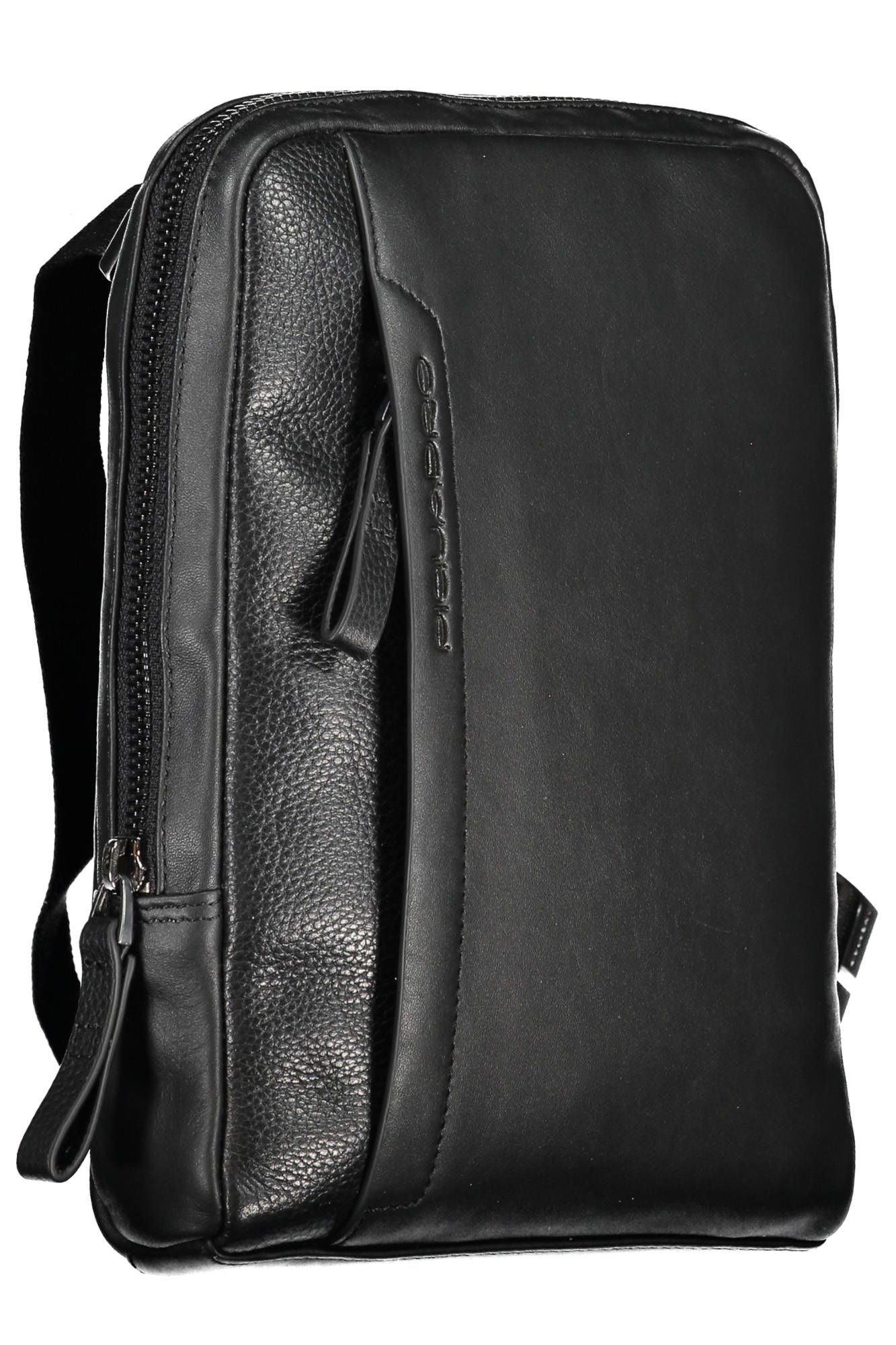 Piquadro Elegant Black Leather Shoulder Bag