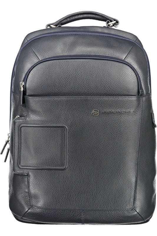 Piquadro Sophisticated Blue Nylon Backpack with Laptop Space