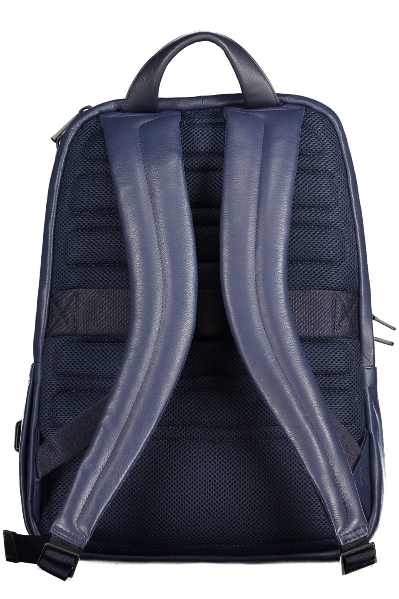 Piquadro Elegant Blue Leather Backpack with Laptop Pocket