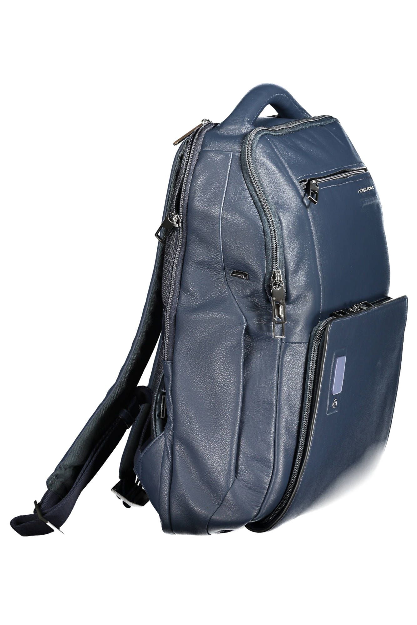 Piquadro Elegant Leather Backpack with Secure Lock Features