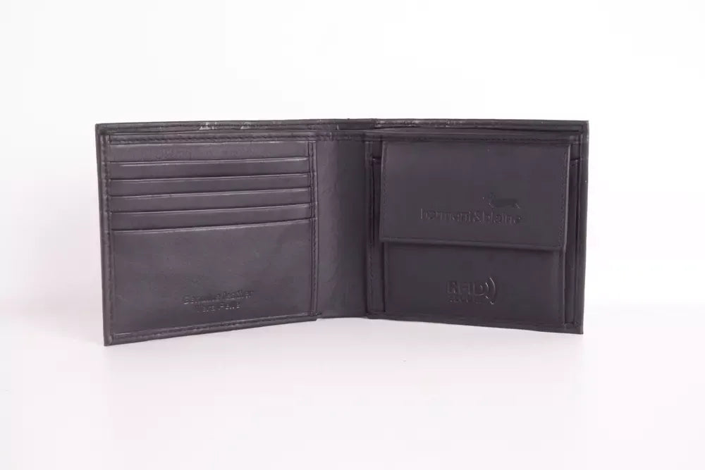 Harmont & Blaine Sleek Calfskin Leather Bifold Wallet with RFID Secure