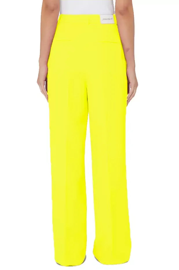 Hinnominate Elegant Soft Yellow Trousers