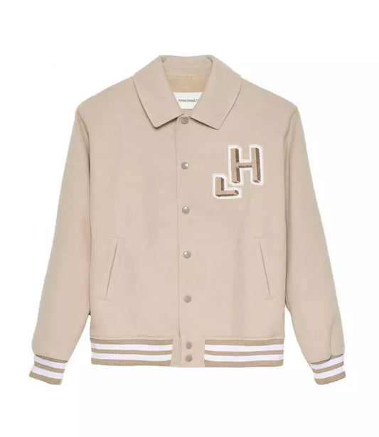 Hinnominate Chic Hazelnut Beige Bomber Jacket - Collegial Style