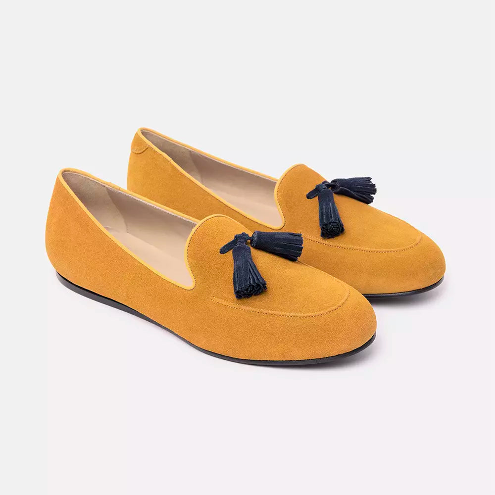 Charles Philip Suede Leather Tasseled Moccasins - Unisex Elegance