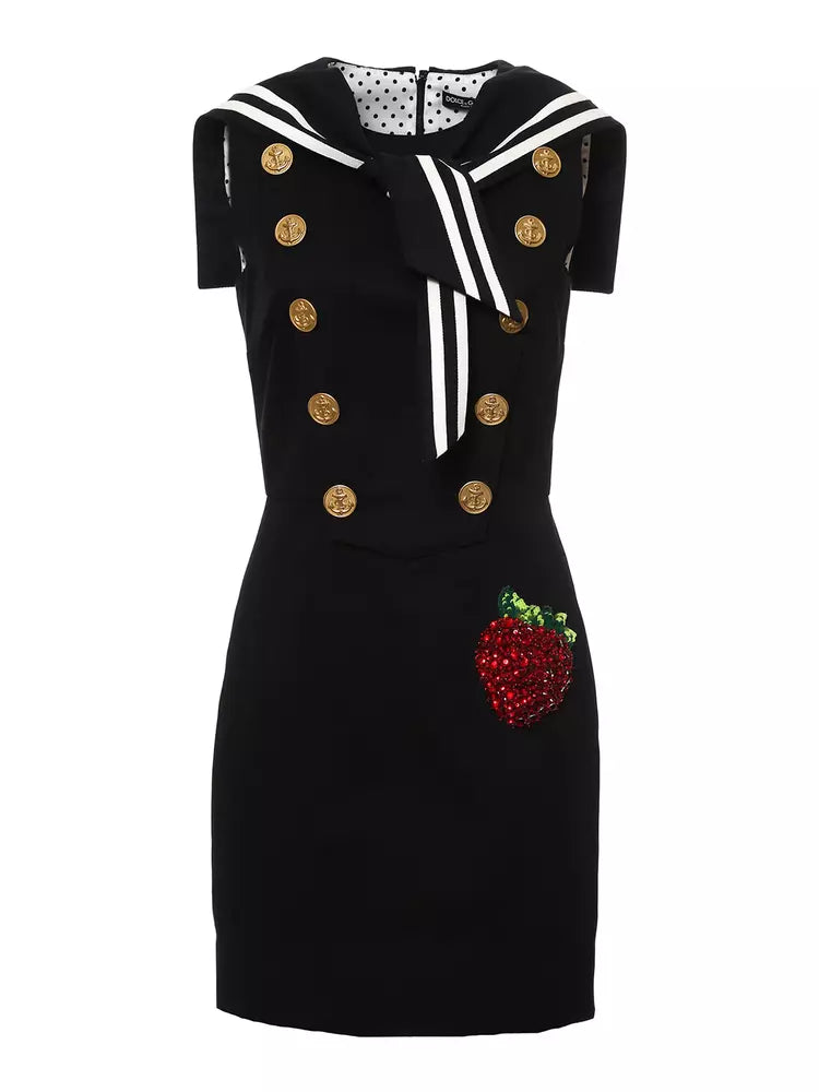 Dolce & Gabbana Elegant Sailor-Inspired Cotton Dress